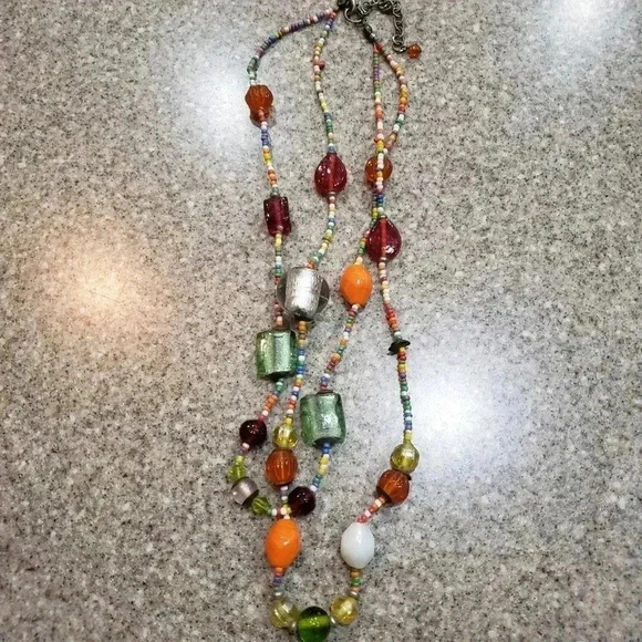 Glass Beaded Necklace - Picture 1 of 1